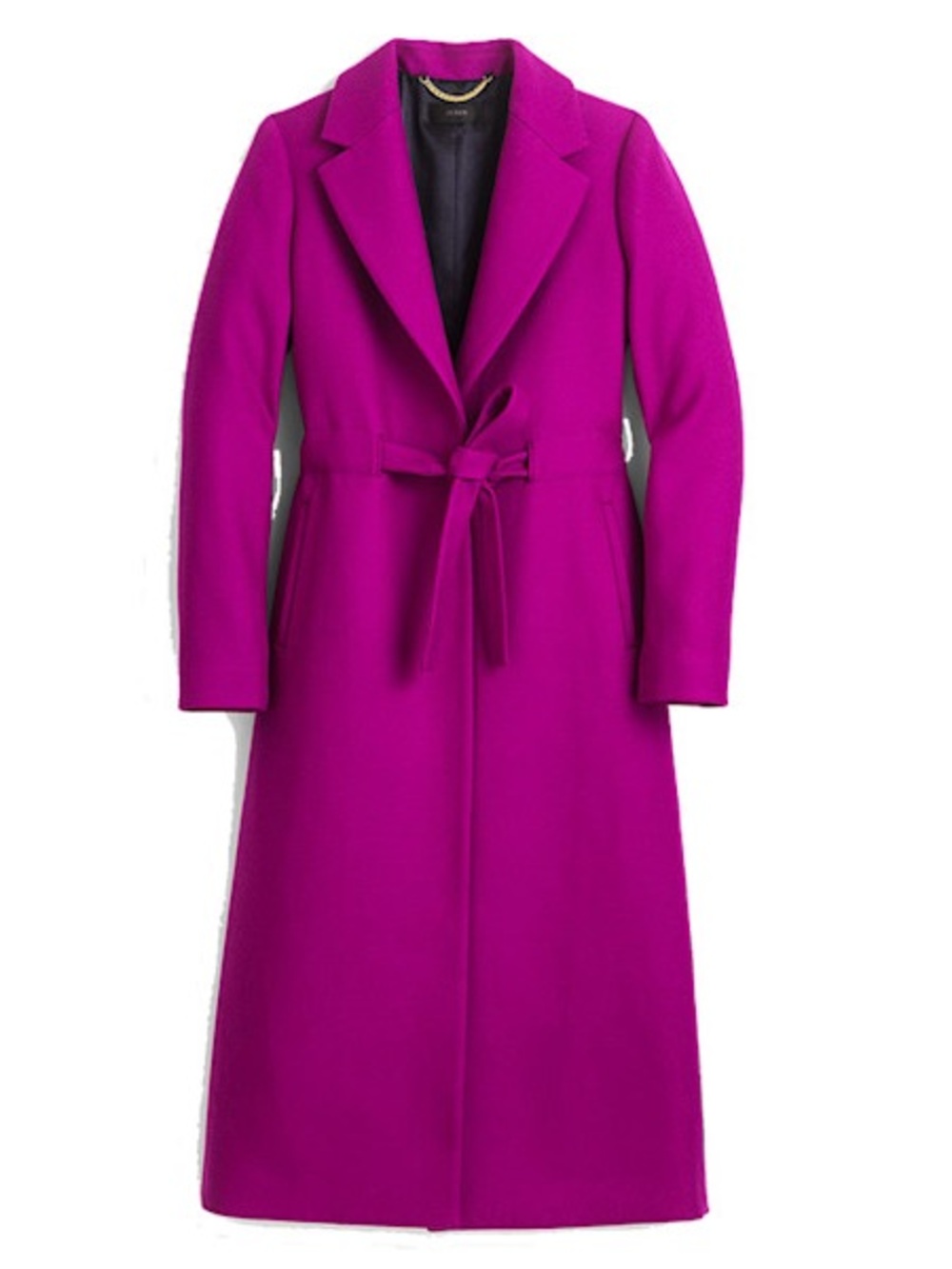 J Crew Tie-waist Topcoat in Double-serge Wool sz 12 (New with Flaw)